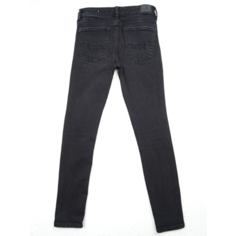 American Eagle Jeans Womens Size 8 Black High Rise Jegging Stretch Distressed - Picture 8 of 16